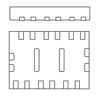 Bộ Chống Tĩnh Điện Kẹp Ray 12 đường, 2.5V, <5pF SLP3525N12 Semtech RCLAMP7512N.TCT