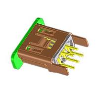 Amphenol Commercial Products UE25BE5510CTR Mini USB Type B Connectors MINI USB BTYPE RECEP 5PIN V/T DIP W/ CAP