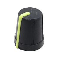 Núm vặn & Vòng điều chỉnh Cảm ứng mềm Màu đen/vàng Eagle Plastic Devices 450-4742