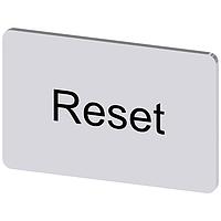 SIEMENS 3SU19000AD810DU0 Labeling Plate, Reset INSCR. LABEL, SILVER 17.5 X 27MM, RESET