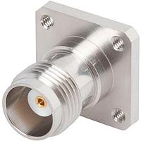 Amphenol SV Microwave SF1102-6024 RF Adapters - Between Series SMA F to PTNC F Flng Mnt Adapter, 4 Hole