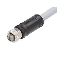 Molex 1205000204 Sensor Cables / Actuator Cables M12 Single-Ended Cordset 5 Poles  Female to Pigtail 14 AWG Gray 10.0m Lngth