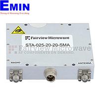 Fairview  STA-025-20-20-SMA Bi-Directional Amplifier, High Power 5/20 Watts Linear/CW, 2.4 GHz to 2.5 GHz, 1 us switching, 20 dB Gain, SMA