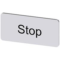 Tấm Nhãn, Nhãn Dừng INSCR., BẠC 12.5 X 27MM, DỪNG SIEMENS 3SU19000AC810DS0