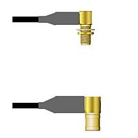 Amphenol Custom Cable Q-2R03U0008084i RF Cable Assemblies SMA-RJB/SMB-RP RG58 84I
