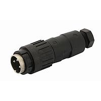 Amphenol Tuchel T 3624 504 コネクタ ストレートオスコネクタ 12C シルバー 4-6mm