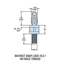 Giá đỡ ren, đực HSCBS7-12 V-0 TỰ NHIÊN Heyco 10758F
