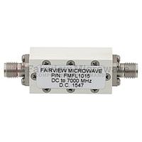 Fairview FMFL1015 低通滤波器采用SMA母头连接器，工作频率范围为DC至7 GHz