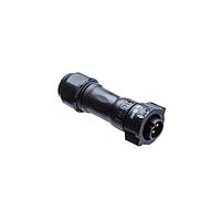 Amphenol LTW BB-03BFMA-QL8SPP Standard Circular Connector X-Lok, Standard Size, Plastic, 10A, 03 pins, Female Connector, Male Contact, Straight, Push Lock, Crimp, Field Installable, F5.0 - F6.0mm, IP68