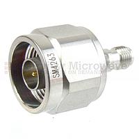 Fairviewmicrowave SM4263 SMA 암 잭-N 수 플러그 어댑터 (18GHz; 1.3 VSWR)