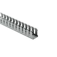 HellermannTyton 181-15210 Slotted Wall Wiring Duct Slotted Wall Wiring Duct, 1.5" x 2", Adhesive, PVC, Gray, 30ft/Box