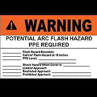 Panduit PVS0305W2101Y Warning Vinyl Adhesive Sign 5x3.5H 'Warning