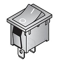 ZF Electronics SRB22A2DBBNN ロッカースイッチ SPST 10A 黒色 「ON-OFF」表示