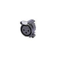 NEUTRIK NC3FAAH2 Receptacles 3P FEMALE HORIZ PIN 1 & GRD SEPARATE