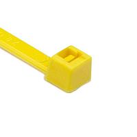 HellermannTyton T30R4M4 Cable Ties Cable Tie, 6" Long, UL Rated, 30lb Tensile Strength, PA66, Yellow, 1000/pkg