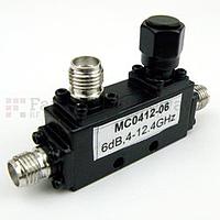 Fairview MC0412-06 SMA方向性結合器 (6 dB, 4 GHz - 12.4 GHz, 50 W)