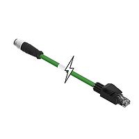 Molex 1201088120 Sensor Cables / Actuator Cables M12-4P(D)-MM-ST/RJ45-M-0.5M-PUR