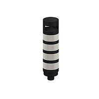 Banner Engineering TL70B-BGYRAQ Basic Modular Tower Light TL70 Basic Tower Light; Black Housing: 4-Color Audible Indicator; Voltage: 12-30 V dc; Environmental Rating: IP65; Input: Bimodal; Colors: Blue Green Yellow Red; 8-pin M12 Integral QD