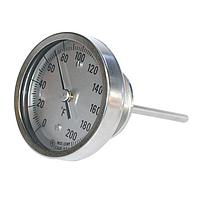OMEGA LL-0-200F-4 3 in and 5 in Dial Sanitary Thermometer with 1 1/2 in Triclamp (200 °F, 1 1/2 in, Tri-Clamp, 4 in)