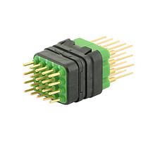 Eaton Souriau-Sunbank 8MQ2M2022RN046S Modular Connectors - Push Pull MQuick module, unsealed, with male straight PCB contacts, tin lead plated, delivered with cap