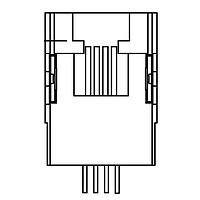 Adam Tech MTJ-64YX1 Modular MODULAR JACK 6P4C