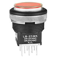 NKK Switches LB25WKW01-5C12-JC プッシュボタンスイッチ DPDT モーメンタリー