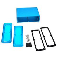 Bud Industries EXN-23364-BLP PCB Enclosure Extruded Aluminum Enclosure Blue with Plastic Cover (2.4 X 7 X 5.1 In)