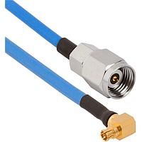 Amphenol SV Microwave FRSMPM-085-MS24-120 RF Cable Assemblies SMPM R/A F  2.4mm STR M 12"Cable