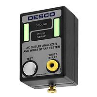 Desco 98133 Anti-Static Control Products AC OUTLET ANALYZER & WRIST STRAP TESTER,  NORTH AMERICA