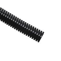 HellermannTyton CTN20STD Conduit & Tubing Convoluted Tubing, Slit, 2" Dia, PA6, Black with Gray Stripe, 100 ft/pkg