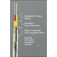 Dây nối dài cặp nhiệt điện dạng đôi bọc lưới đồng OMEGA EXPP-E-16-TCB-P-100 (100 ft, ANSI, E, 0.19 x 0.26 in, 16 AWG, Solid)