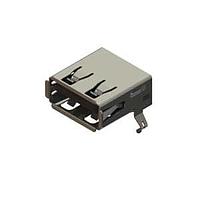 Đầu nối USB Loại A thân ngắn USB Type-A 30 " mạ vàng góc phải cách điện PBT màu đen EDAC 690A104-623-421