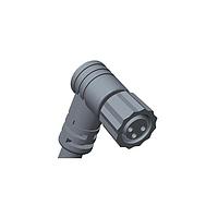 Amphenol LTW 8P-04AFFM-SR7A05 Sensor Cables / Actuator Cables M8 Circular Metric Connector, A Code, Plastic, 3A, 04 pins, Female Connector, Female Contact, Right Angle, Screw Thread, Overmolded, Length 5000mm, IP67 Mated