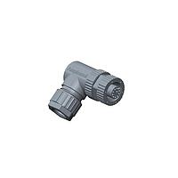 Amphenol LTW MSAP-06BFFA-SR7001 Sensor Cables / Actuator Cables M12 Circular Metric Connector, A Code, Plastic, 4A, 06 pins, Female Connector, Female Contact, Right Angle, Screw Thread, Solder, Field Installable, F4.5 - F6.5mm, IP67 Mated