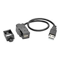 Cáp USB / Cáp IEEE 1394 Cáp mở rộng khóa gắn USB 2.0 tốc độ cao dài 1' Tripp Lite U024-001-KPA-BK