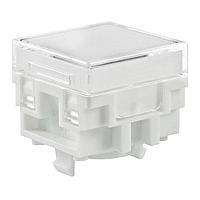 NKK Switches AT4129JB Button SQ CLR LNS/WHT DIFF LB W/SUPER BRITE LED