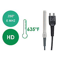 Đầu dò đo độ dày hai phần tử Dakota T-042-2700 (Hi Temp - 340°C / 650F / HD / EE, 5MHz, 1/4")