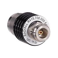 Bộ suy giảm có đầu nối ATTENUATOR: N 6DB 8GHZ 12W 50ohms loại làm mát đối lưu Radiall R415706000
