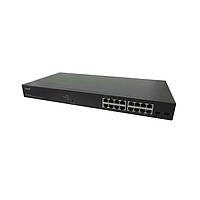 Bộ chuyển mạch PoE+ thông minh quản lý được, 16 cổng PoE+ Gigabit, 2 cổng SFP 100/1000 Lantronix SM16TAT2SA-BR