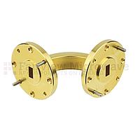 Fairview SMF-22EB-001 WR-22 Waveguide E-Bend Instrumentation Grade Using UG-383/U Flange With a 33 GHz to 50 GHz Frequency Range