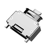 Amphenol Positronic D25000ELNT0/AA Lightweight Aluminum Backshell D, D-Sub Backshell, Machined Aluminum, Top Entry with Tie Wrap, fixed female jackscrew, RoHS, Size 3