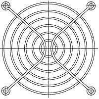 Lưới Bảo Vệ Quạt Dạng Dây 92mm, Mạ Niken Chrome Bóng Qualtek Electronics 08189