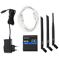Teltonika RUT24000E000 산업용 셀룰러 라우터 4G/3G/2G/LTE CAT4, 셀룰러 라우터, 싱글 SIM, WiFi 2.4 GHz, 2 x 이더넷, 디지털 및 아날로그 I/O 지역: 유럽, 중동, 아프리카, 한국, 태국. 유럽 전원 공급 장치.