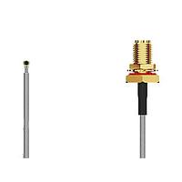 Bộ cáp RF I-Pex MHF4L2SMA STRJck R Mt 6 GHz, 100mm, 1.13mm đen GCT (Global Connector Technology) CABLE 385 RF-100-A-2
