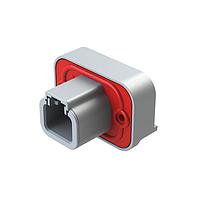 Đầu nối PCB 2 chiều 2 vị trí thẳng gắn mặt bích chân mạ vàng Amphenol SINE Systems ATP15-2P-BM01GRY