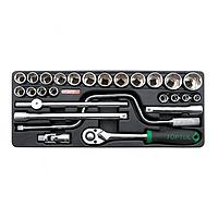 TOPTUL GCAT2604 Professional Grade DR. Flank Socket Set (1/2", 26 pcs)