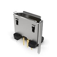 GCT (Global Connector Technology) USB3145-30-1-A Micro USB Type B 连接器 Micro B 插座，垂直，通孔，30微英寸，带2.3毫米插脚，带对齐入口面，卷带盘装