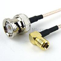 Fairview FMC0826315 BNC Male to RA SMB Plug Cable RG-316 Coax