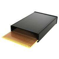 BusBoard Prototype Systems KBOX3-AL-BK-POW Component Kits PowerBoard Box3 Kit  Size3 Black Aluminum Box (BOX3-1455L-BK) and Size3 PCB with 6-hole strips (POW3U)