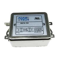 Bộ Lọc Đường Dây Nguồn EMI/RFI, Cấp Y Tế, 115/250VAC 20A, kích thước trung bình, gắn khung Adam Tech PLF-21D4-20A-Q-5